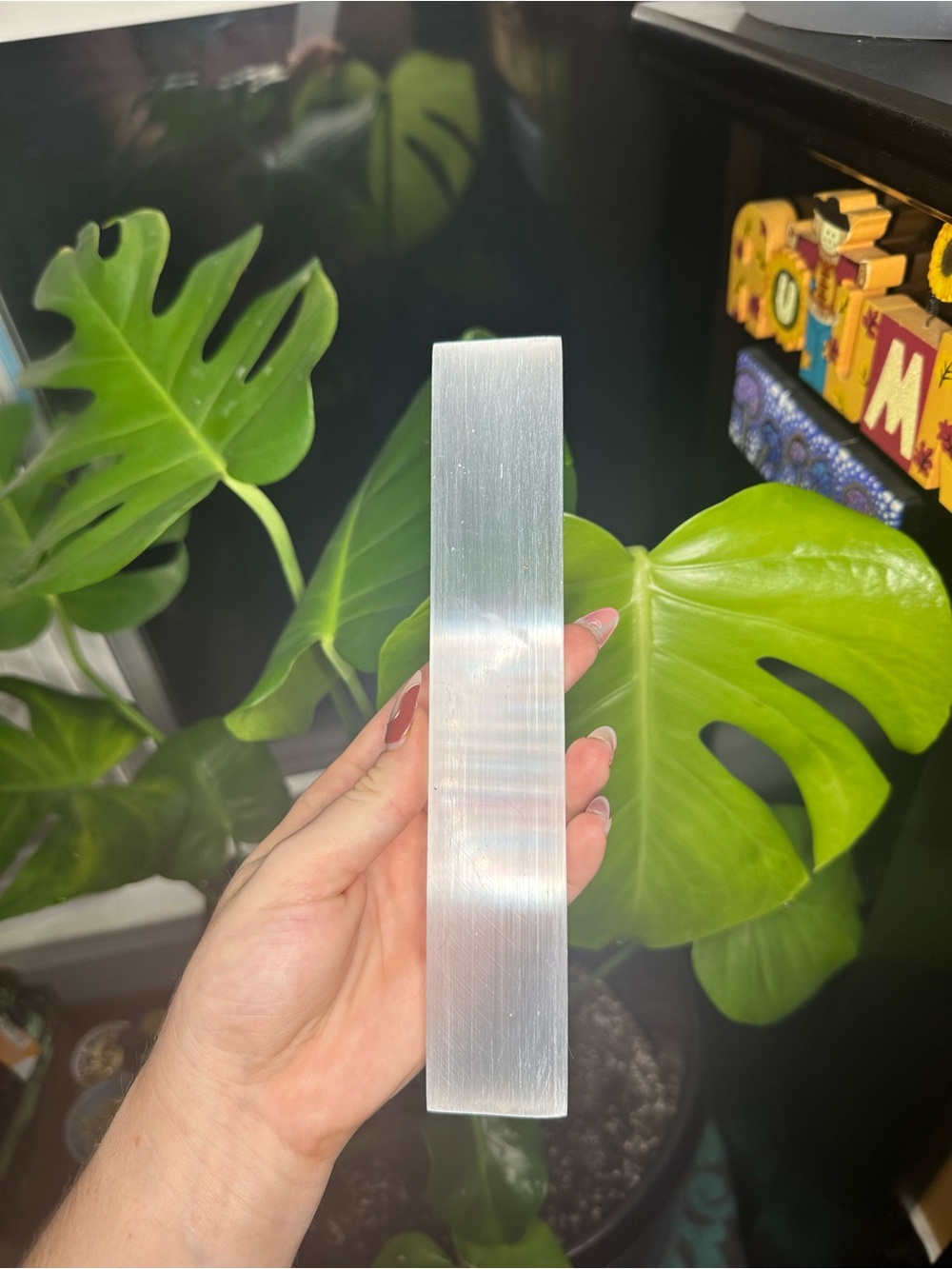 Selenite Charging Wand - Translucent White Crystal